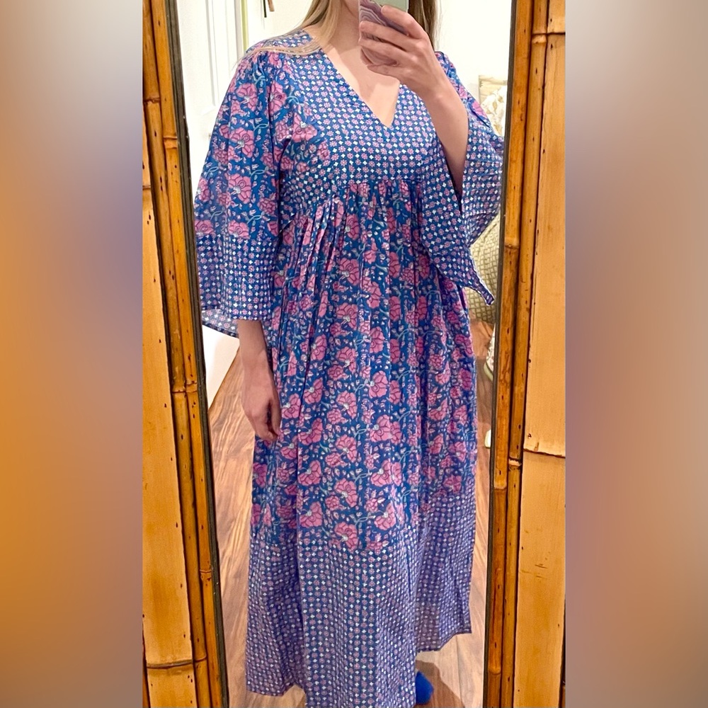 Mille Resort Adele dress in Carnaby floral block print maxi v neck XXS - Picture 4 of 7